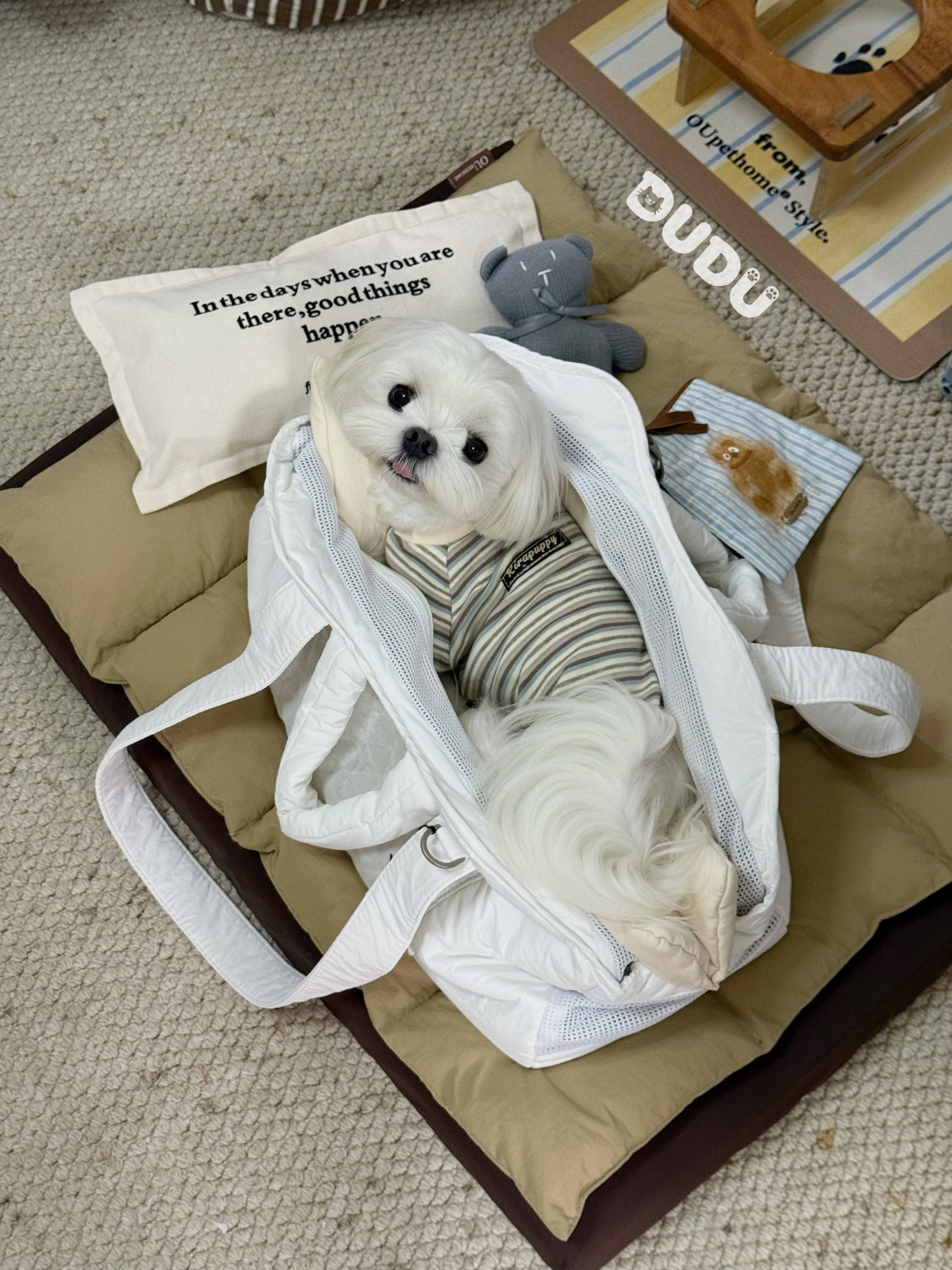 【DUDU Handcrafted】Island Coco · Soft Knit Raglan Pet Tee