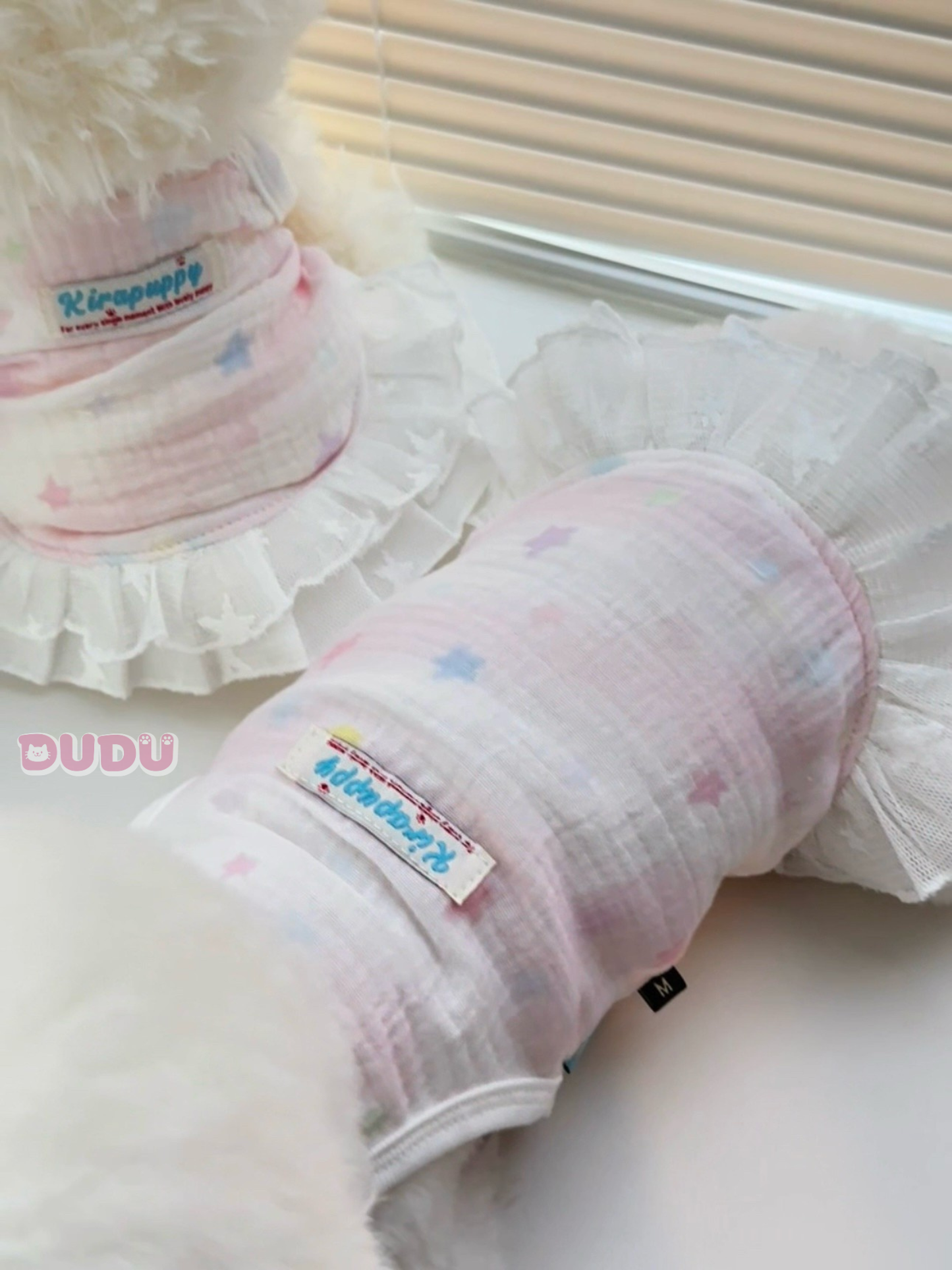 【DUDU Handcrafted】Sweetberry Veil · Ultra-Soft Double-Gauze Pet Camisole Dress