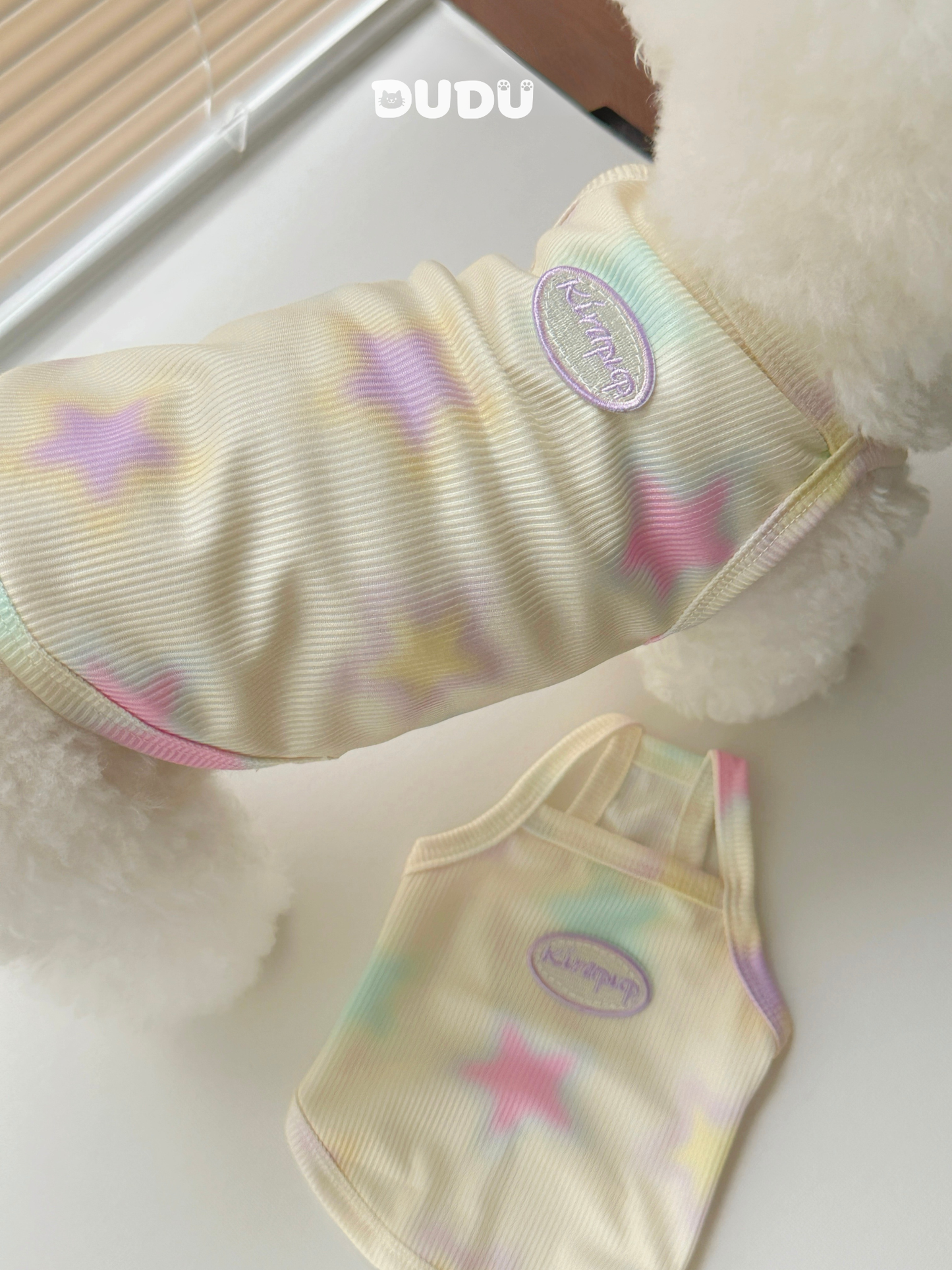 【DUDU Handcrafted】Candy Stardust · Ice-Silk Ribbed Cooling Pet Tank