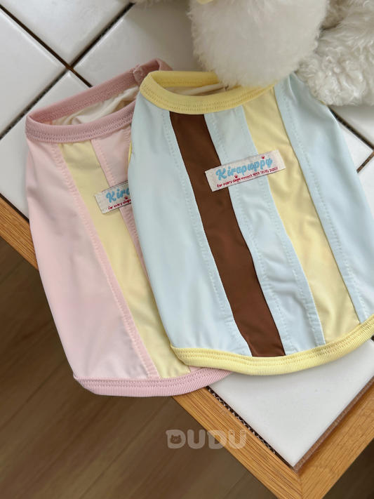 【DUDU Handcrafted】Summer Icecream Breeze · Cooling UV-Resistant Pet Tank