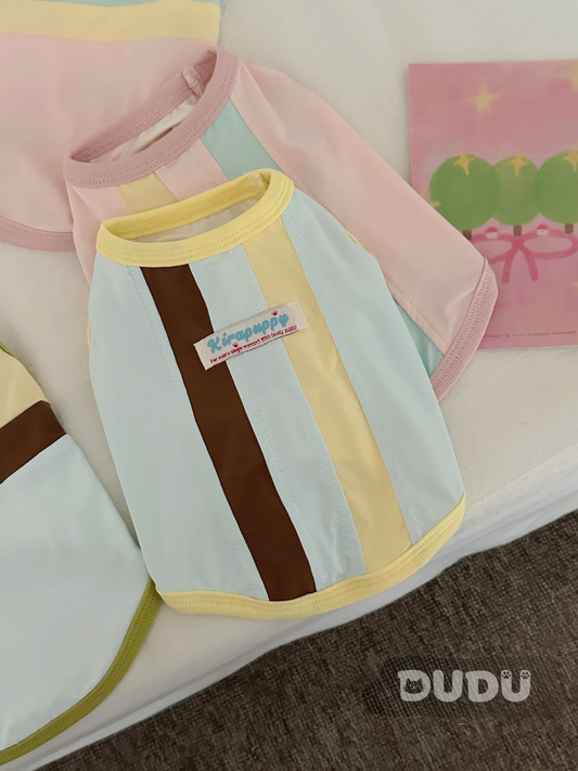 【DUDU Handcrafted】Summer Icecream Breeze · Cooling UV-Resistant Pet Tank