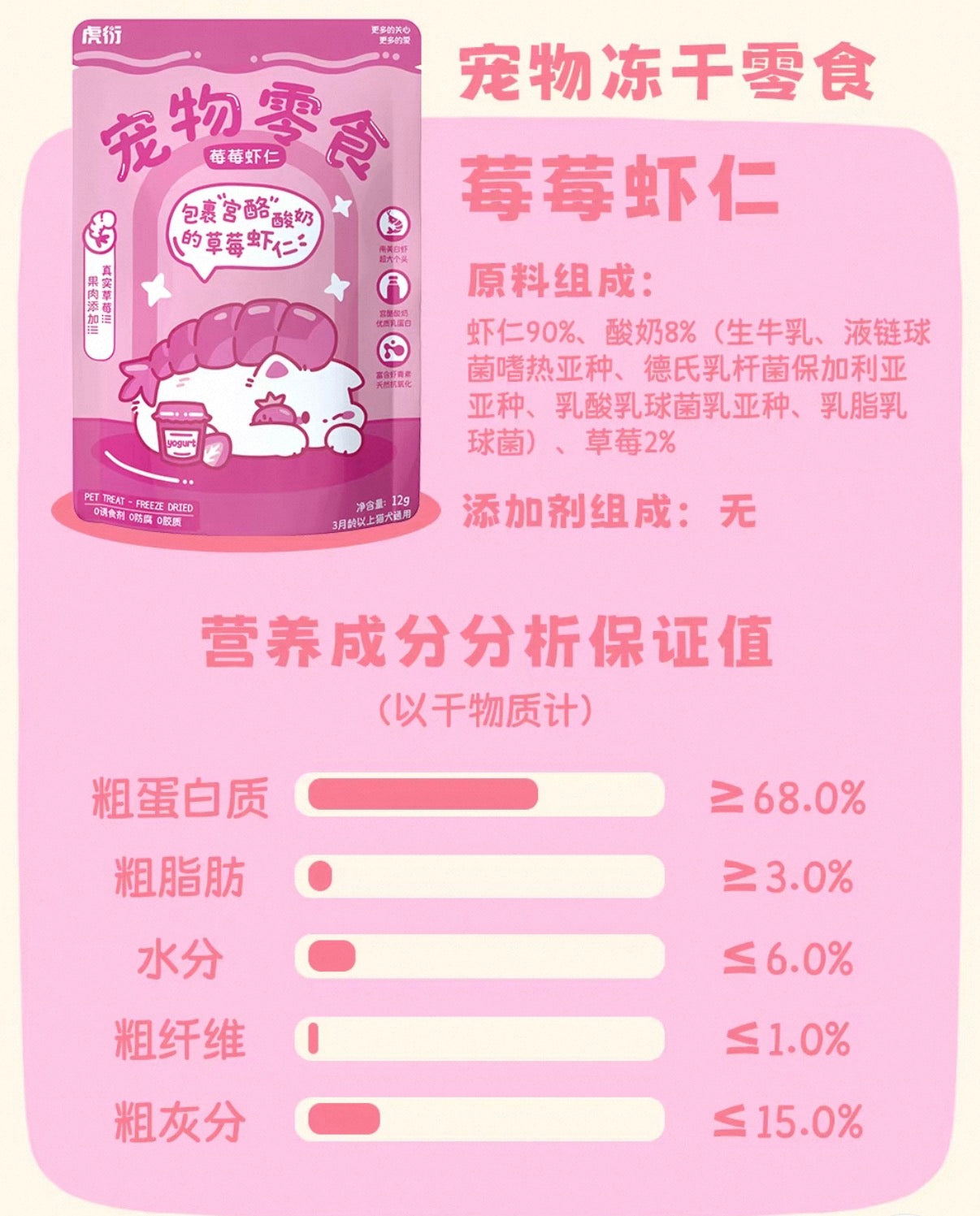 [虎衍]霉霉虾仁宠物零食 Freeze-Dried Pet Treat
